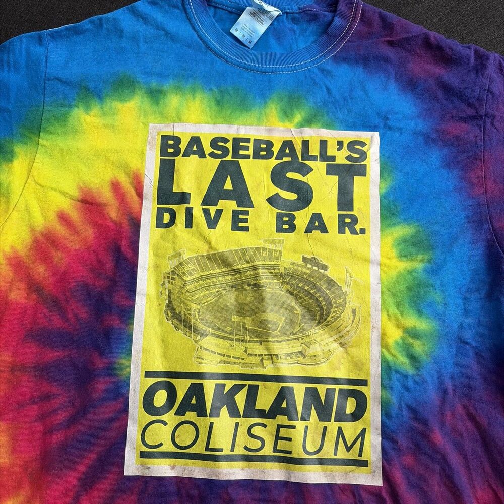 Rare Oakland Athletics Coliseum Baseball’s Last Dive Bar Shirt Med Last Season